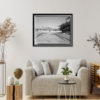 Historic Framed Print, Mission Motel, South Court, 9235 MacArthur Boulevard, Oakland, Alameda County, CA - 4,  17-7/8" x 21-7/8"