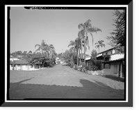 Historic Framed Print, Mission Motel, South Court, 9235 MacArthur Boulevard, Oakland, Alameda County, CA - 7,  17-7/8" x 21-7/8"