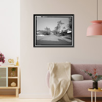 Historic Framed Print, Mission Motel, South Court, 9235 MacArthur Boulevard, Oakland, Alameda County, CA - 7,  17-7/8" x 21-7/8"