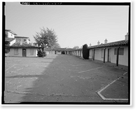 Historic Framed Print, Mission Motel, South Court, 9235 MacArthur Boulevard, Oakland, Alameda County, CA - 8,  17-7/8" x 21-7/8"