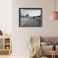 Historic Framed Print, Mission Motel, South Court, 9235 MacArthur Boulevard, Oakland, Alameda County, CA - 8,  17-7/8" x 21-7/8"