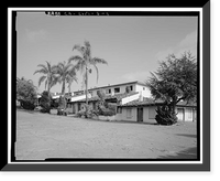 Historic Framed Print, Mission Motel, South Court, 9235 MacArthur Boulevard, Oakland, Alameda County, CA - 9,  17-7/8" x 21-7/8"