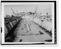 Historic Framed Print, Hunters Point Naval Shipyard, Drydock No. 4, San Francisco, San Francisco County, CA - 17,  17-7/8" x 21-7/8"