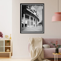 Historic Framed Print, Rose Bowl Stadium, 1001 Rose Bowl Drive, Pasadena, Los Angeles County, CA,  17-7/8" x 21-7/8"