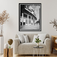 Historic Framed Print, Rose Bowl Stadium, 1001 Rose Bowl Drive, Pasadena, Los Angeles County, CA,  17-7/8" x 21-7/8"