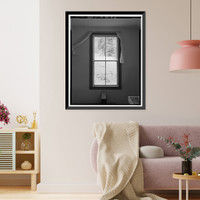 Historic Framed Print, Butt Valley Dam, Gate Tender's House, Butt Valley Reservoir Road, Caribou vicinity, Plumas County, CA - 15,  17-7/8" x 21-7/8"