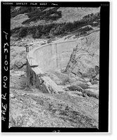 Historic Framed Print, Bluebird Dam, On Ouzel Creek 7 miles west of Allenspark, Allenspark vicinity, Boulder County, CO,  17-7/8" x 21-7/8"
