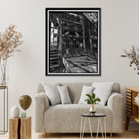 Historic Framed Print, Sound Democrat Mill, Placer Creek Valley, Silverton vicinity, San Juan County, CO - 9,  17-7/8" x 21-7/8"