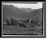 Historic Framed Print, Sound Democrat Mill, Placer Creek Valley, Silverton vicinity, San Juan County, CO - 13,  17-7/8" x 21-7/8"