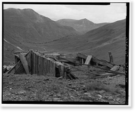 Historic Framed Print, Sound Democrat Mill, Placer Creek Valley, Silverton vicinity, San Juan County, CO - 13,  17-7/8" x 21-7/8"