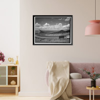Historic Framed Print, Mesa Verde National Park Main Entrance Road, Cortez, Montezuma County, CO - 13,  17-7/8" x 21-7/8"