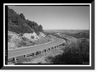 Historic Framed Print, Mesa Verde National Park Main Entrance Road, Cortez, Montezuma County, CO - 17,  17-7/8" x 21-7/8"