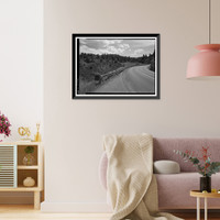 Historic Framed Print, Mesa Verde National Park Main Entrance Road, Cortez, Montezuma County, CO - 36,  17-7/8" x 21-7/8"