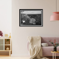 Historic Framed Print, Mesa Verde National Park Main Entrance Road, Cortez, Montezuma County, CO - 64,  17-7/8" x 21-7/8"