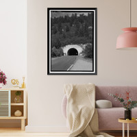 Historic Framed Print, Prater-Morefield Tunnel, Main Entrance Road, South-southwest of Morefield V, Cortez vicinity, Montezuma County, CO,  17-7/8" x 21-7/8"