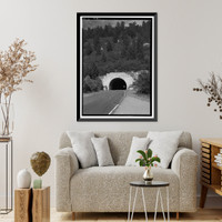 Historic Framed Print, Prater-Morefield Tunnel, Main Entrance Road, South-southwest of Morefield V, Cortez vicinity, Montezuma County, CO,  17-7/8" x 21-7/8"