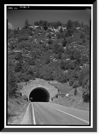 Historic Framed Print, Prater-Morefield Tunnel, Main Entrance Road, South-southwest of Morefield V, Cortez vicinity, Montezuma County, CO - 3,  17-7/8" x 21-7/8"