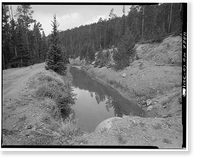Historic Framed Print, Grand Ditch, Baker Creek to LaPoudre Pass Creek, Grand Lake vicinity, Grand County, CO,  17-7/8" x 21-7/8"