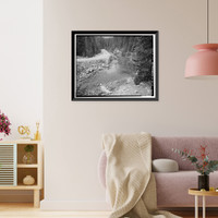 Historic Framed Print, Grand Ditch, Baker Creek to LaPoudre Pass Creek, Grand Lake vicinity, Grand County, CO - 3,  17-7/8" x 21-7/8"