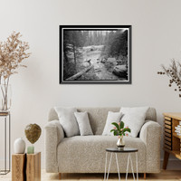 Historic Framed Print, Grand Ditch, Baker Creek to LaPoudre Pass Creek, Grand Lake vicinity, Grand County, CO - 4,  17-7/8" x 21-7/8"