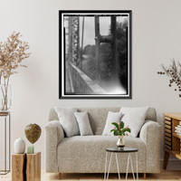 Historic Framed Print, Tariffville Road Bridge, Spanning Farmington River on Tariffville Road (Con, Simsbury, Hartford County, CT - 8,  17-7/8" x 21-7/8"