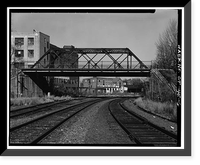 Historic Framed Print, Walnut Street Railroad Bridge, Walnut Street over AMTRAK, Hartford, Hartford County, CT - 6,  17-7/8" x 21-7/8"