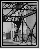 Historic Framed Print, Walnut Street Railroad Bridge, Walnut Street over AMTRAK, Hartford, Hartford County, CT - 8,  17-7/8" x 21-7/8"