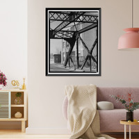Historic Framed Print, Walnut Street Railroad Bridge, Walnut Street over AMTRAK, Hartford, Hartford County, CT - 8,  17-7/8" x 21-7/8"