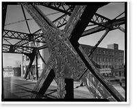 Historic Framed Print, Walnut Street Railroad Bridge, Walnut Street over AMTRAK, Hartford, Hartford County, CT - 12,  17-7/8" x 21-7/8"