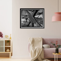 Historic Framed Print, Walnut Street Railroad Bridge, Walnut Street over AMTRAK, Hartford, Hartford County, CT - 12,  17-7/8" x 21-7/8"