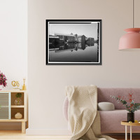 Willimantic Linen Company, Mill No. 2, South Main Street opposite Durham Street, North ba, Windham, Windham County, CT, Vintage Wall Art