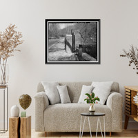 Historic Framed Print, Thompson's Bridge, Spanning Brandywine River on Deleware State Route, Wilmington vicinity, New Castle County, DE - 8,  17-7/8" x 21-7/8"