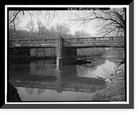 Historic Framed Print, Thompson's Bridge, Spanning Brandywine River on Deleware State Route, Wilmington vicinity, New Castle County, DE - 12,  17-7/8" x 21-7/8"
