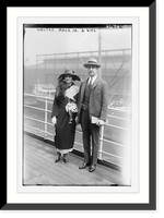 Historic Framed Print, Walter Mack Jr. & wife,  17-7/8" x 21-7/8"