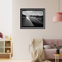 Historic Framed Print, Hurricane Gate Structure 3, Herbert Hoover Dike on Lake Okeechobee, Belle Glade, Palm Beach County, FL - 4,  17-7/8" x 21-7/8"