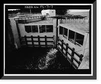 Hurricane Gate Structure 5, Herbert Hoover Dike on Lake Okeechobee, Belle Glade, Palm Beach County, FL - 7, Antique Print