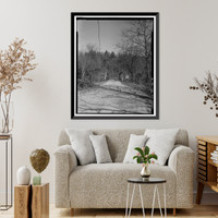 Historic Framed Print, Georgia DOT Bridge No. 111/01010/00186N, Spanning Noontootle Creek on County Road 218, Stock Hill vicinity, Fannin County, GA - 3,  17-7/8" x 21-7/8"