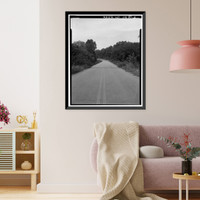 Historic Framed Print, Georgia DOT Bridge No. 145/01427/F/00050E, Spanning Long Cane Creek at County Road 29, West Point vicinity, Harris County, GA - 3,  17-7/8" x 21-7/8"