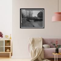Historic Framed Print, Georgia DOT Bridge No. 151-00144-x-00055S, Spanning Little Cotton Indian Creek at Springdale, Stockbridge vicinity, Henry County, GA - 2,  17-7/8" x 21-7/8"