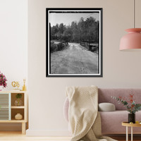 Historic Framed Print, Georgia DOT Bridge No. 151-00144-x-00055S, Spanning Little Cotton Indian Creek at Springdale, Stockbridge vicinity, Henry County, GA - 3,  17-7/8" x 21-7/8"