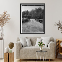 Historic Framed Print, Georgia DOT Bridge No. 151-00144-x-00055S, Spanning Little Cotton Indian Creek at Springdale, Stockbridge vicinity, Henry County, GA - 3,  17-7/8" x 21-7/8"