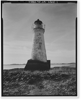 Cockspur Lighthouse, Cockspur Island, Savannah River, Savannah vicinity, Chatham County, GA, Vintage Poster