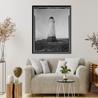 Cockspur Lighthouse, Cockspur Island, Savannah River, Savannah vicinity, Chatham County, GA - 3, Antique Poster