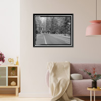 Historic Framed Print, Yosemite National Park Roads & Bridges, Yosemite Village, Mariposa County, CA - 2,  17-7/8" x 21-7/8"