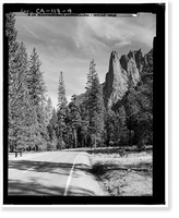 Historic Framed Print, Yosemite National Park Roads & Bridges, Yosemite Village, Mariposa County, CA - 4,  17-7/8" x 21-7/8"
