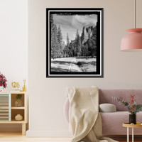 Historic Framed Print, Yosemite National Park Roads & Bridges, Yosemite Village, Mariposa County, CA - 4,  17-7/8" x 21-7/8"