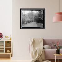 Historic Framed Print, Yosemite National Park Roads & Bridges, Yosemite Village, Mariposa County, CA - 9,  17-7/8" x 21-7/8"