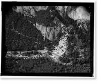 Historic Framed Print, Yosemite National Park Roads & Bridges, Yosemite Village, Mariposa County, CA - 33,  17-7/8" x 21-7/8"