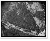 Yosemite National Park Roads & Bridges, Yosemite Village, Mariposa County, CA - 34, Antique Print