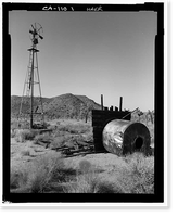 Historic Framed Print, Wall Street Gold Mill, Twentynine Palms vicinity, San Bernardino County, CA,  17-7/8" x 21-7/8"